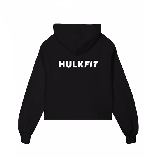 HULKFIT - Women’s Black Cropped Hoodie