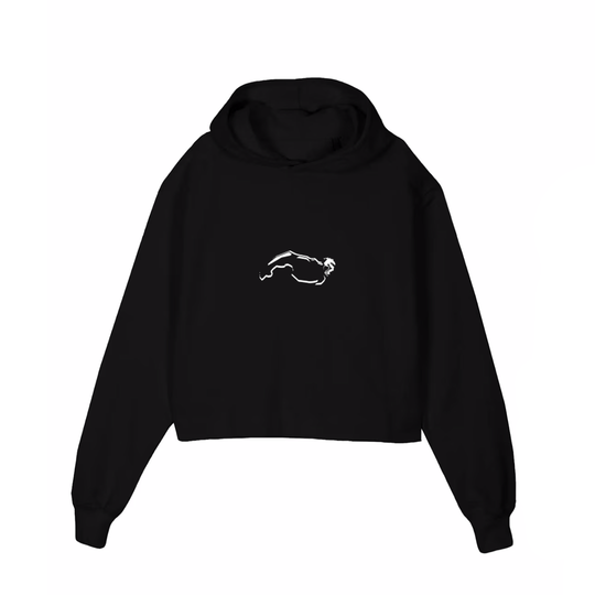 HULKFIT - Women’s Black Cropped Hoodie